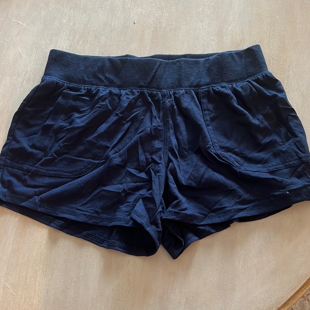 Navy athletic works shorts with pockets
